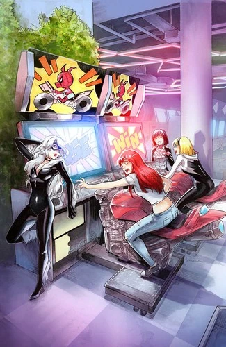 Amazing Spider-Man #54 Virgin Saowee Exclusive Black Cat Silk Gwen Spiderman 1