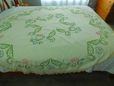 Vintage Handcrafted Greek Round Tablecloth