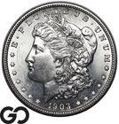 1903 Morgan Silver Dollar Coin, Lustrous Gem BU++