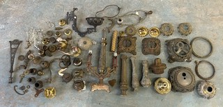 Vintage Lamp And Oil Lamp Parts Lot For Parts Or Repair