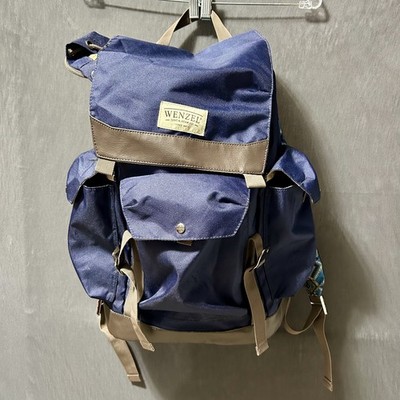 Wenzel Stache 28 Backpack Blue Tan Rucksack Daypack Hiking Camping Outdoors