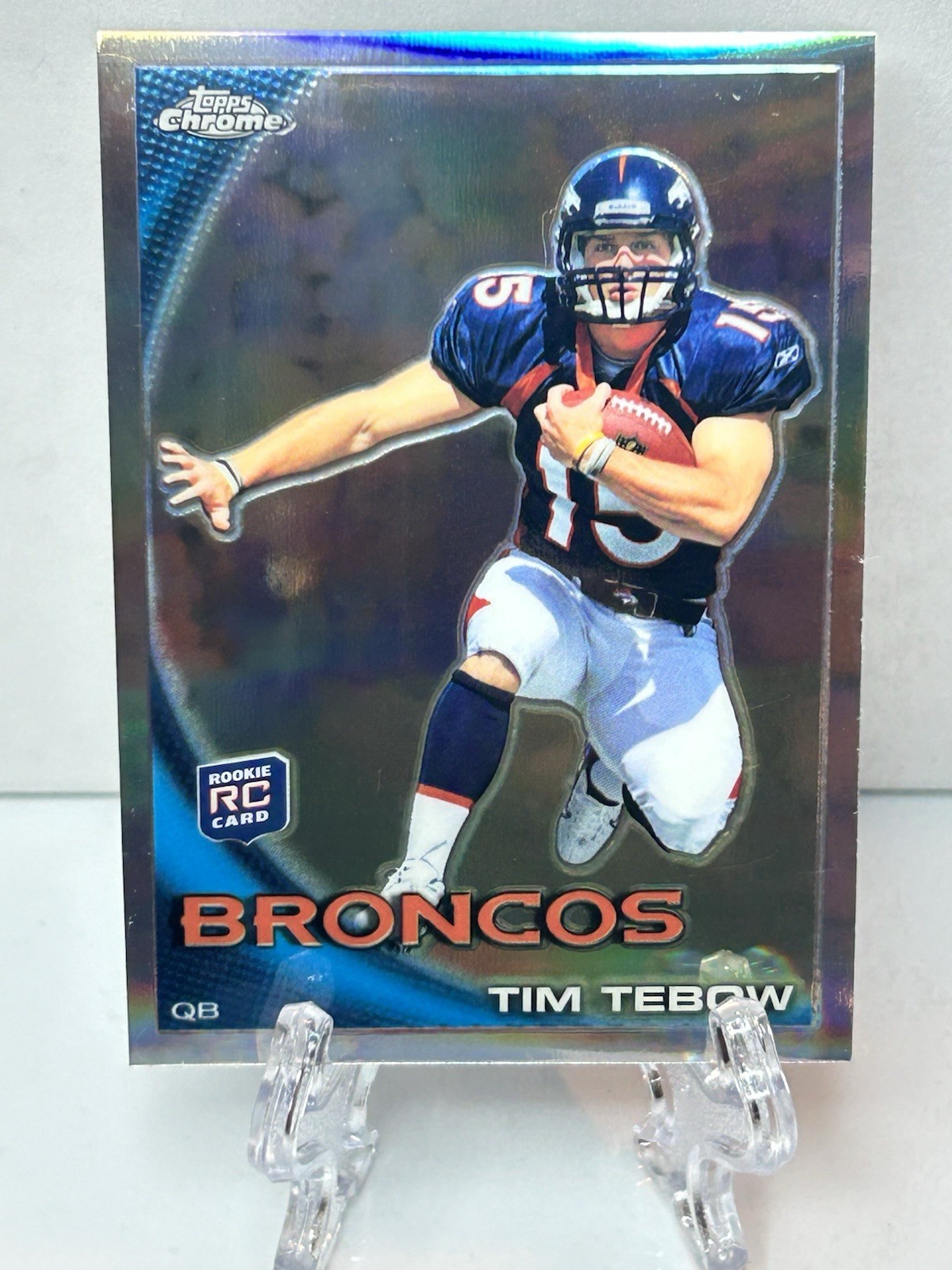 Topps 2010 Chrome Tim Tebow Rookie Refractor #C100 Denver Broncos Football