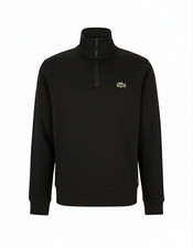 Lacoste Zipped High Neck Mens Cotton Fleece Sweatshirt Jumper