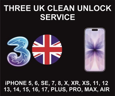 Three UK, iPhone All Models, Factory Unlock
