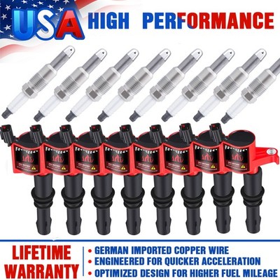 8pack DG511 Ignition Coil & Spark Plug SP546 For F150 Ford Lincoln 5.4 2004-2008