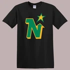 Minnesota North Stars Defunct Hockey Team Throwback Black Size S-5XL