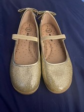 Wonder Nation Girl Ballet Flats Bow Slip On Shimmery Sparkle Glitter NWOT Size 3