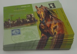 2000 Argentinien; 200 Blocks Madrid I Pferde postfrisch/MNH Bl. 72 ME 800