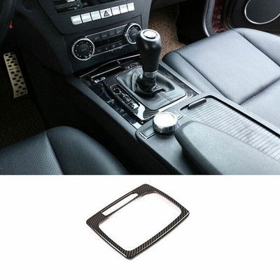Carbon Fiber Steel Inner Gear Shift Panel Cover Trim For Benz GLK 2009-2012