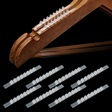 , 100 Pack Non-Slip Rubber Hanger Grips Clear Adhesive Clothes Strips Grippers w