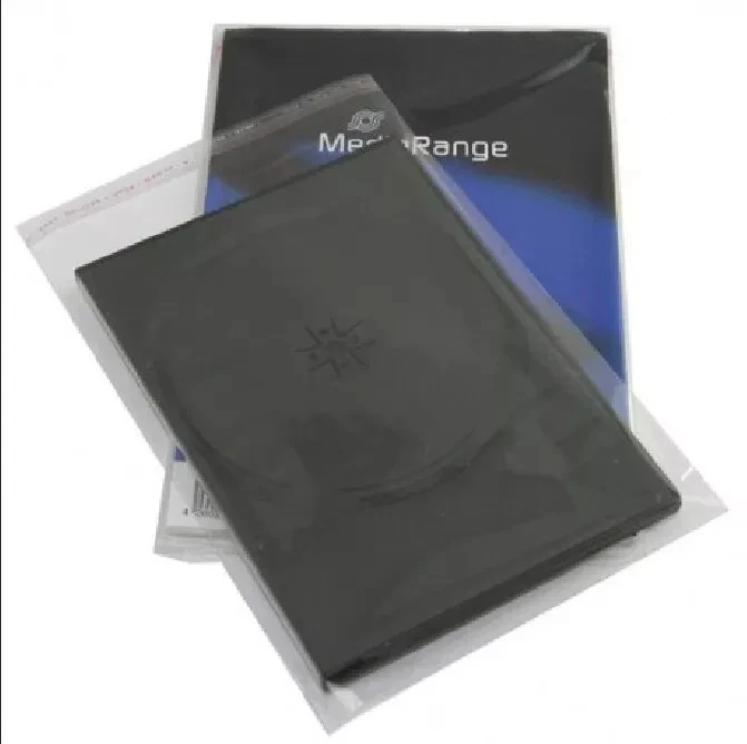 CD DVD Sleeves Wrap Bag Clear Cellophane OPP Resealable 7mm 14mm 5.2mm 10.4mm - image 4 of 4