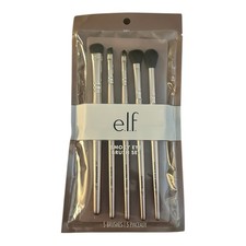 e.l.f. Smoky Eye Brush Set 5pc Silver Makeup Brushes New Sealed