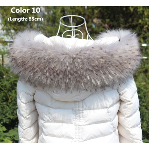 Shawl Wrap Faux Raccoon Lady Fur Collar Coat Fur Collar Hooded Jacket Fur Decor - Picture 47 of 84