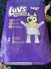  SIZE 2 Pampers Baby Dry Diapers 112 Count  Luvs Bluey 38 count 150 total 