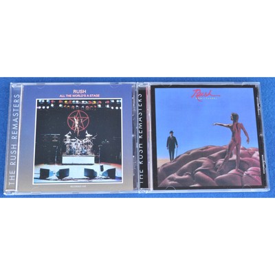 2 Rush Remastered CD's - Hemispheres + All The World's A Stage - 1997 Remasters