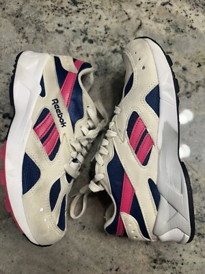 Reebok Aztrek Pink/Blue Preowned Men's Size