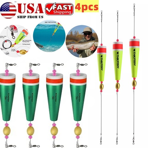 5 flotadores de corcho para estallar Bobber Carolina aparejos de pesca de agua salada trucha lubina - Imagen 15 de 17