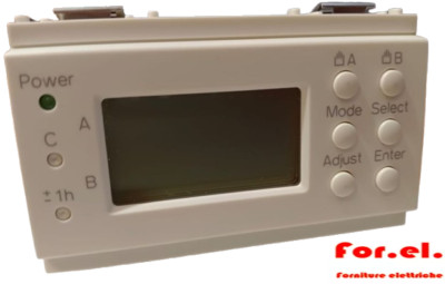 Vimar 16585 - Uhr Programmer Elektronische Weiß
