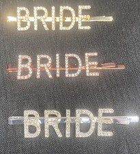 Rhinestone encrusted Bride Hair Clip for Wedding Bachelorette Party, bridal gift