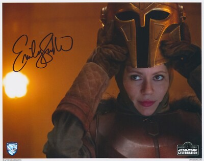 EMILY SWALLOW Signed STAR WARS The Mandalorian 11x14 Autograph OPX #fenix