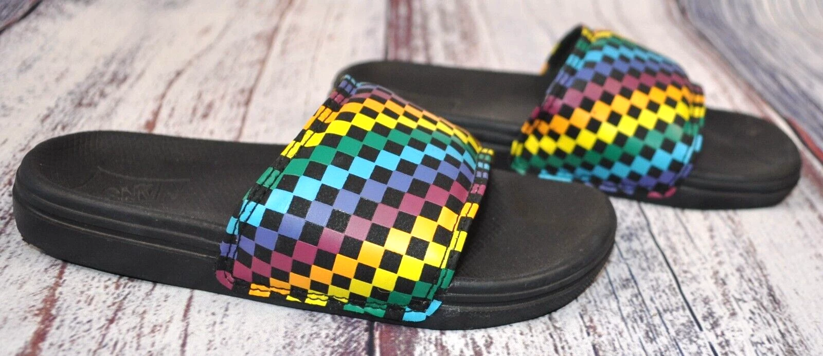 Sandali Vans Missy taglia US13 EU30 5 multicolore a scacchiera acquascivolo 721454