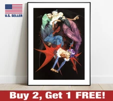 Darkstalkers Lillith Morrigan Poster 18" x 24" Print Vampire Savior Game Room