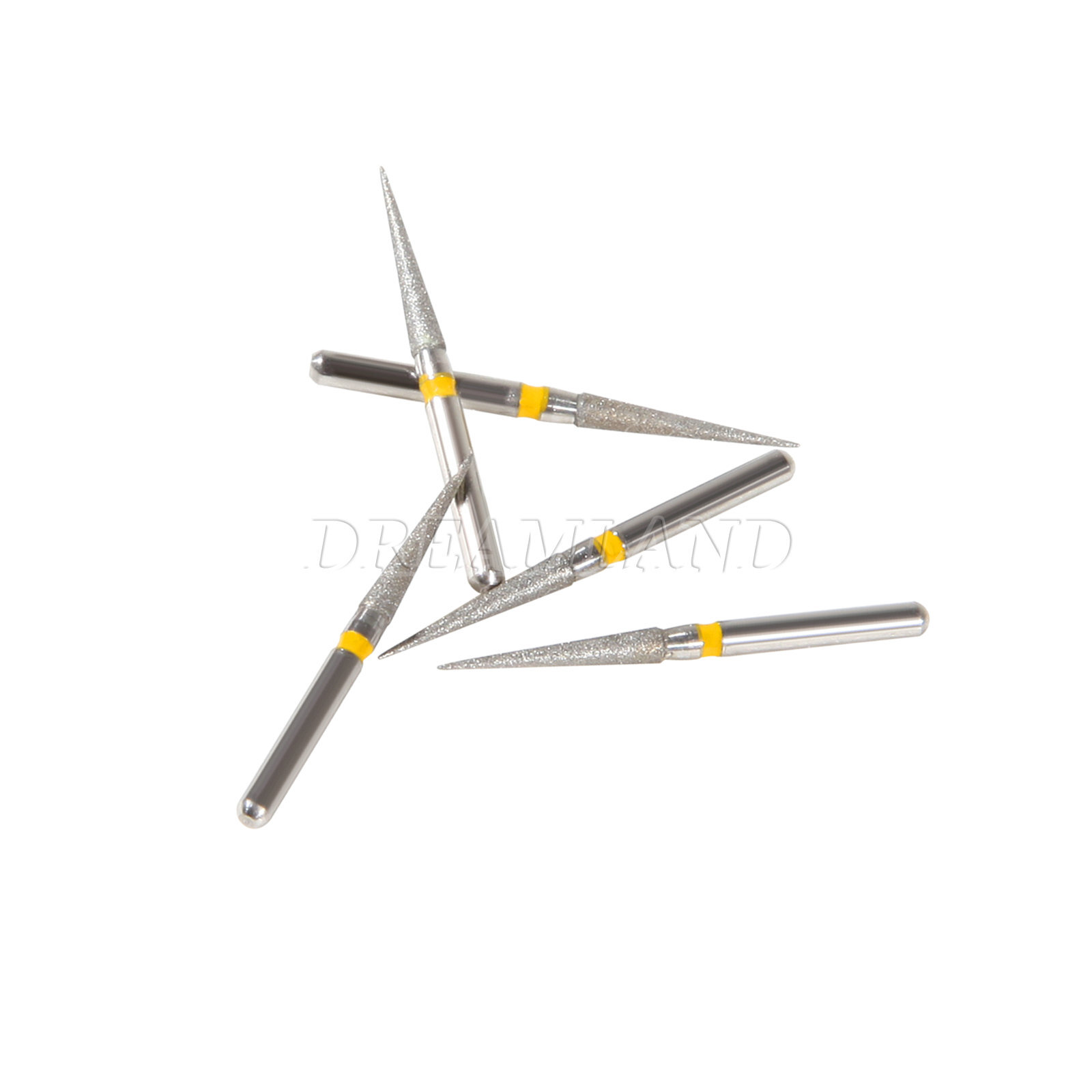 100 Dental Diamond Burs High Speed Handpiece Medium 1.6mm Friction Grip