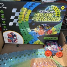 USA Toyz Zero-G Glow Race Track for Kids- 105pcs