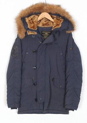 ALPHA INDUSTRIES N3B Parka Jacke mit Kunstfellkapuze Herren Größe M MJ5469