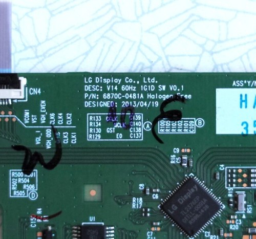 CARTE T-CON / T-CON BOARD LG 6870C-0481A for TV LG 50LF5610 + nappe EAD6326 - Photo 2/2