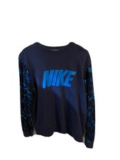 Nike Sportswear Sweatshirt Blue Camo Camouflage Sleeves Men's Size XL