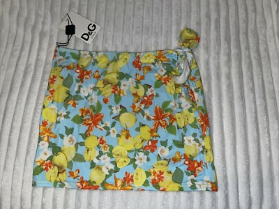 DOLCE & GABBANA JUNIOR Girls Swimwear COVER Skirt LEMONS sz 2 IT new