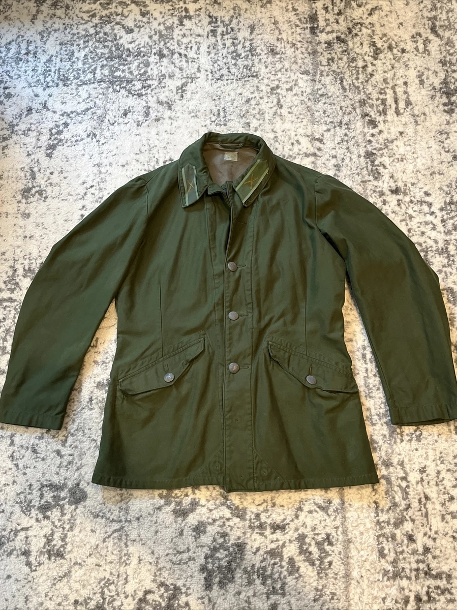 Vintage Swedish M59 Parka Army Military Field Jacket Coat Green Size C146