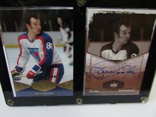 2004-05 UD Legendary Signatures Rangers Hockey Card #51 & #HH Ken Hodge