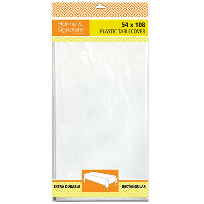 Nicole Fantini Disposable Plastic Tablecloth Rectangle 54" x 108" Set of 8