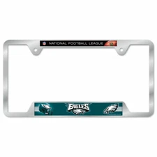 PHILADELPHIA EAGLES METAL LICENSE PLATE FRAME CHROME FINISH NFL LICENSED
