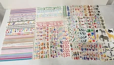 RARE VTG Creative Memories Mrs Grossman's 154 SHEETS LOT Lines Stickers MUST SEE
