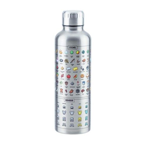 Minecraft Icons Glossary Stainless Steel Metal Water Bottle 500ml - Picture 2 of 4
