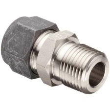 3/8 Tube x 3/8 MNPT FBZ-ss Straight Connector Fitting Parker 6-6