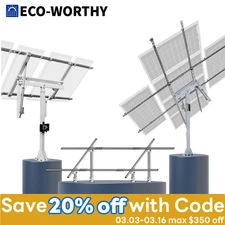 ECO-WORTHY Solar Panel Tilt Mount Brackets Ground Roof Mounting System Solar Kit