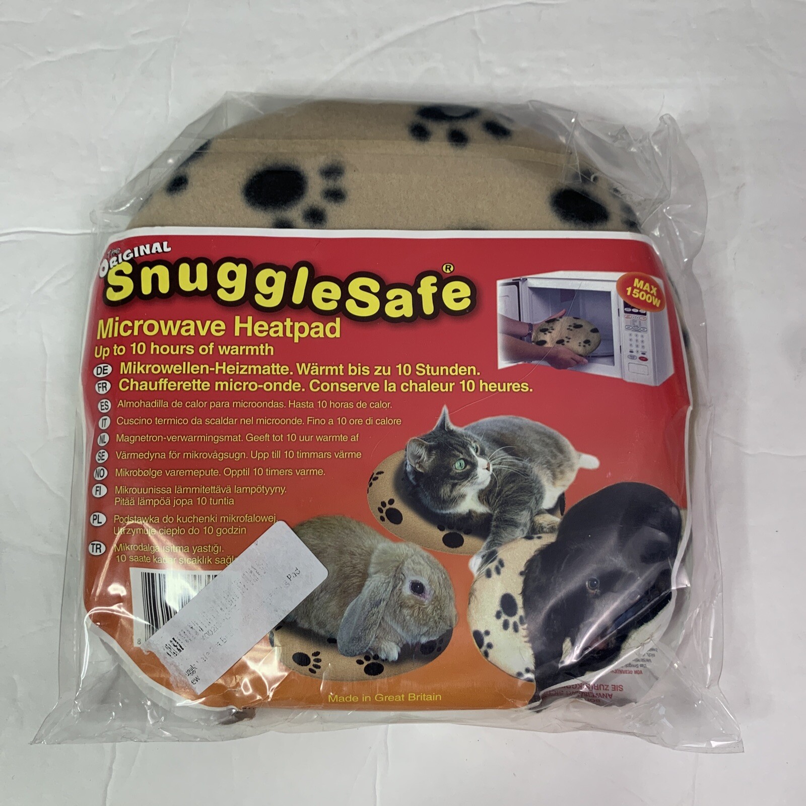 SnuggleSafe Microwave Heat Pad Warm for 10 Hours Cat Puppy Rabbit for