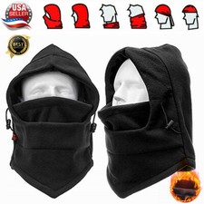 Winter Balaclava Ski Mask Full Face Cover Beanie Fleece Trapper Black Hat Cap