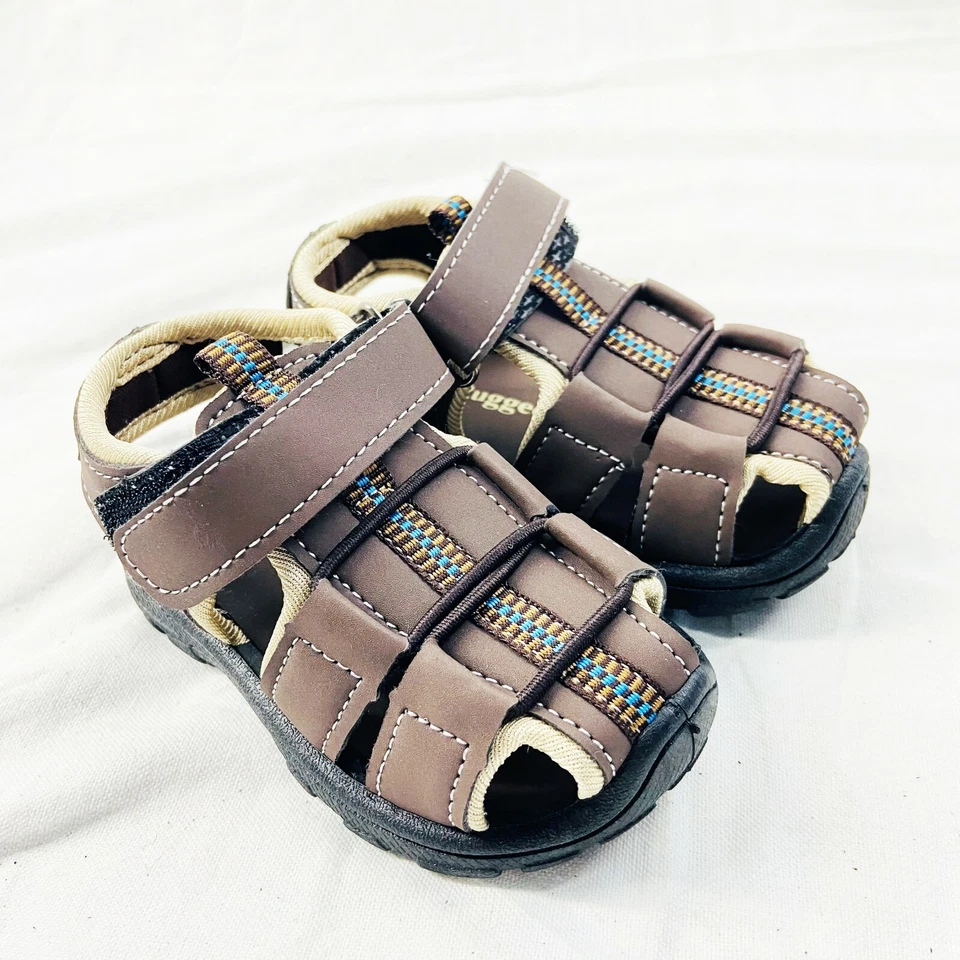 Sandalias Rugged Bear para bebé niño marrón punta cerrada talla 5 Foto 2 de 4