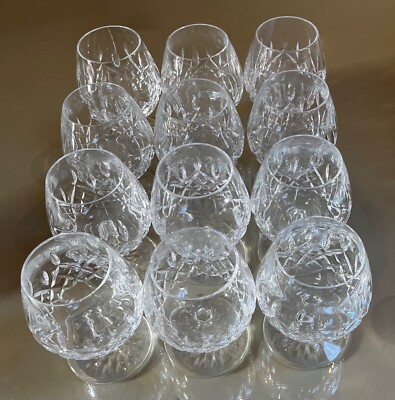 Marquis Waterford Cut Crystal Cognac Brandy Glass Sniffers set of 12, 5 1/4 in