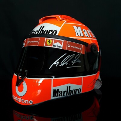 M*a様 Schumacher シュマッカー Mission FT(おまけ中古ボ Michael Schumacher Signed 2004 Helmet Visor F1 Autographed Display
