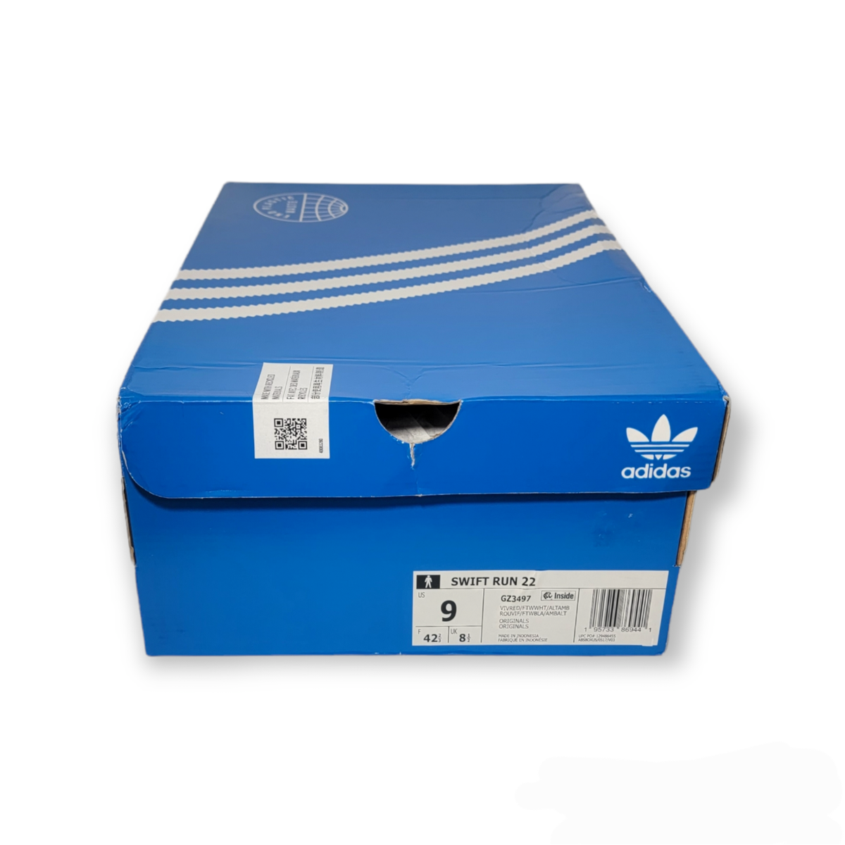 ADIDAS SWIFT RUN 22 MEN'S SHOES, GZ3497, Vivid Red / Cloud White