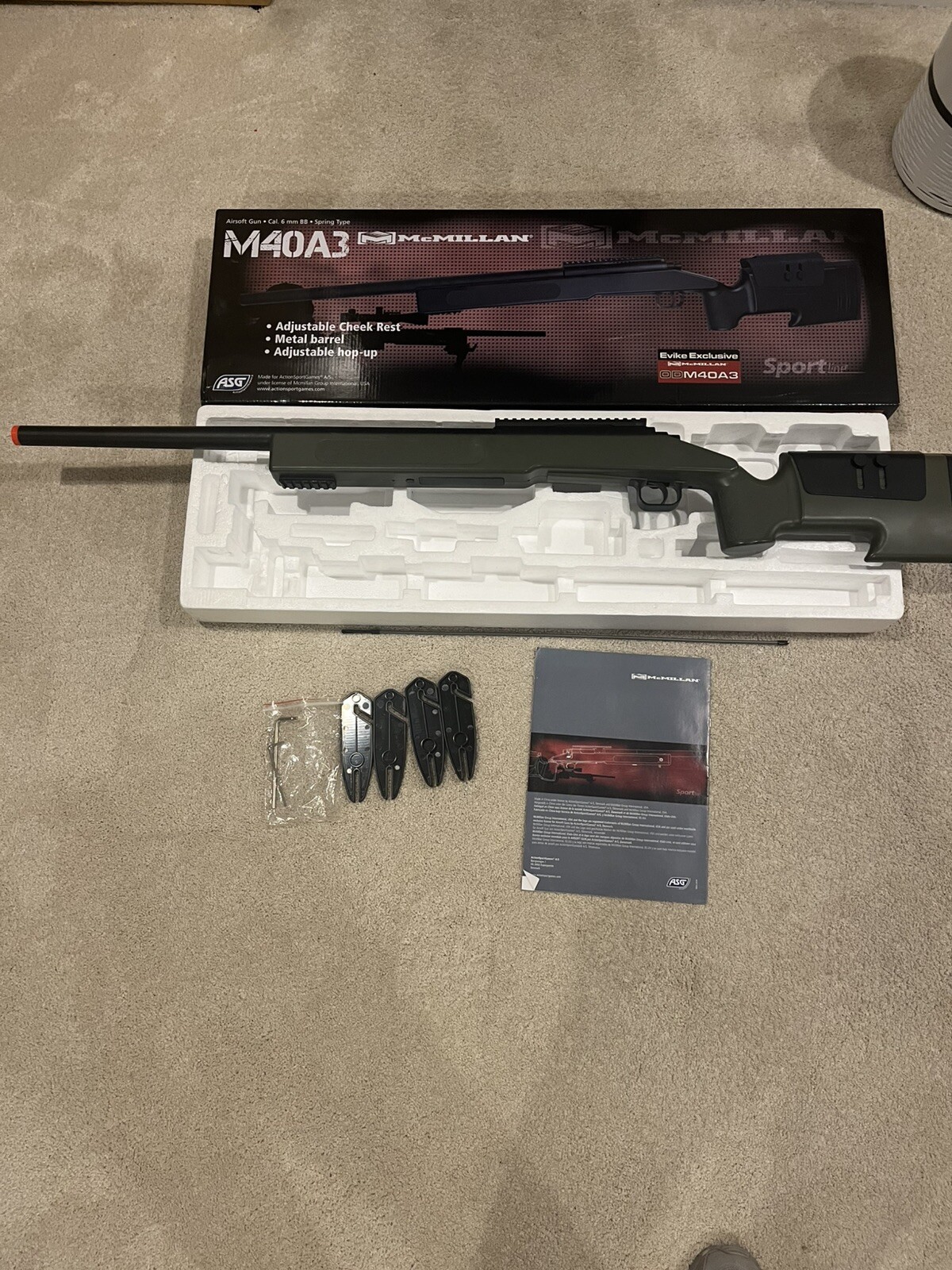 ASG M40A3 Bolt Action Airsoft Sniper Rifle w/ Scope PACKAGE