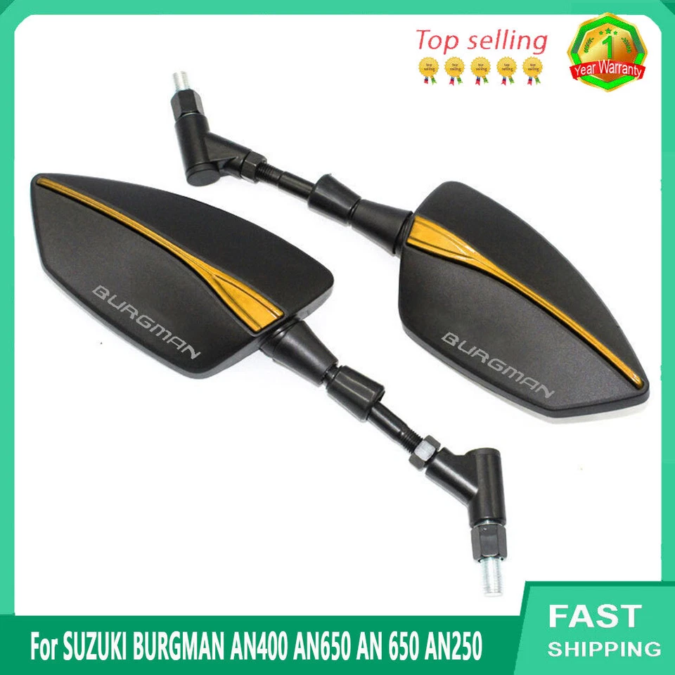 Strom Thread Left Right Rear Rearview Mirrors For SUZUKI BURGMAN AN400 AN650 Foto 4 de 4
