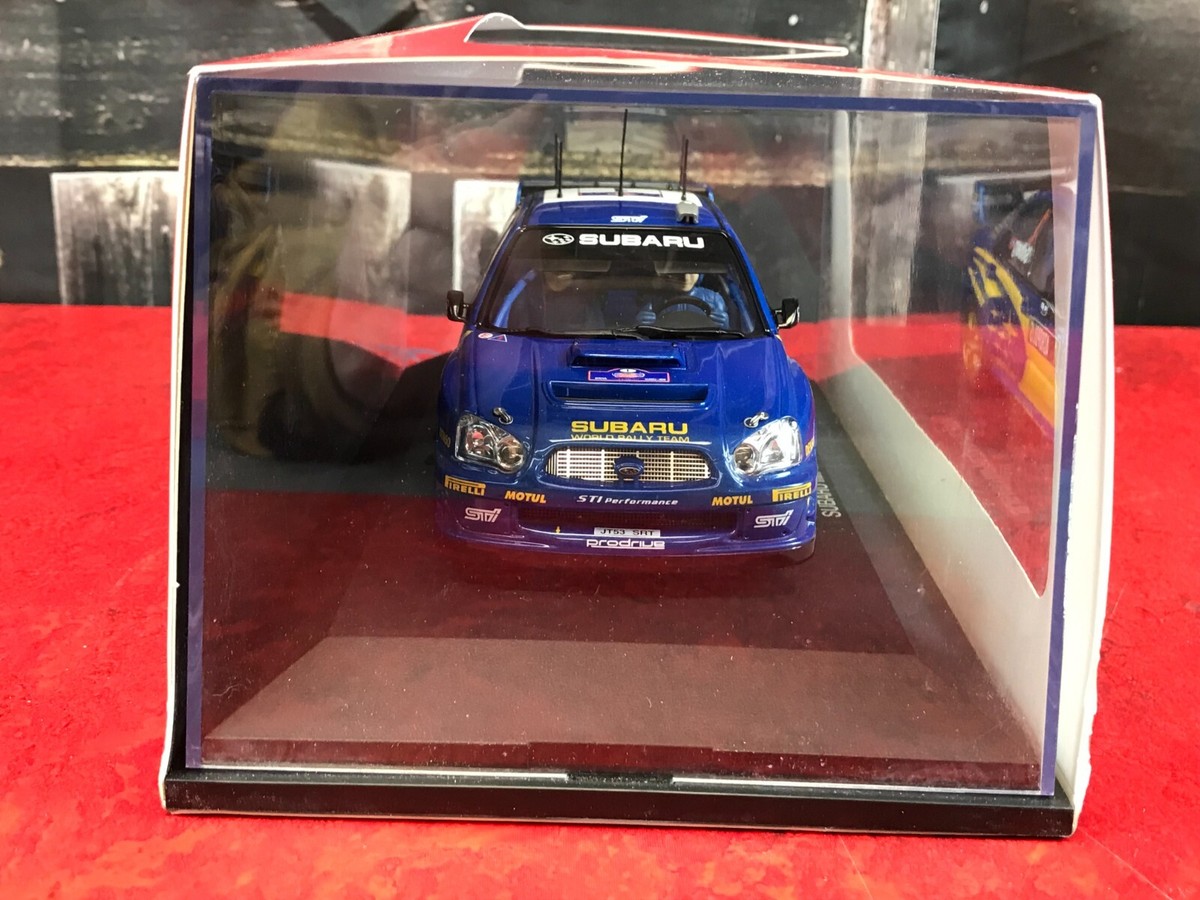 NEW IN BOX Diecast Car Autoart Slot Racing BLUE 2004 SUBARU