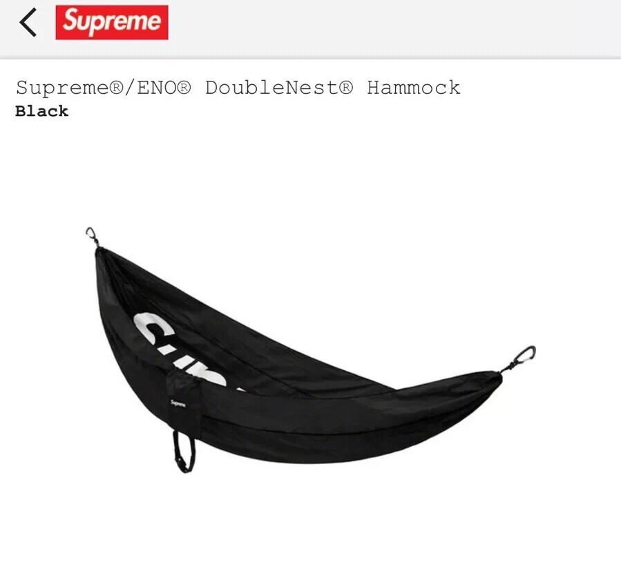Supreme ENO Doublenest Hammock Black Camo Ss19 Brand New | eBay UK